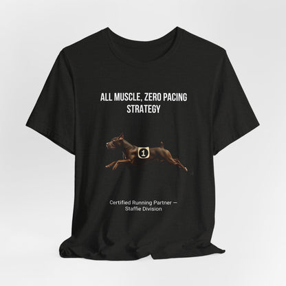 Running Buddy T-Shirt — Funny Staffie Unisex Tee