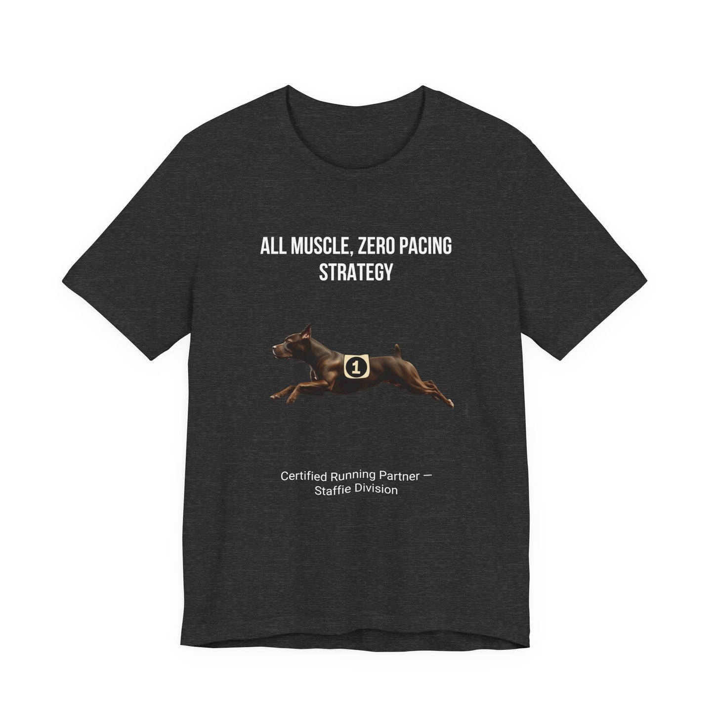 Running Buddy T-Shirt — Funny Staffie Unisex Tee