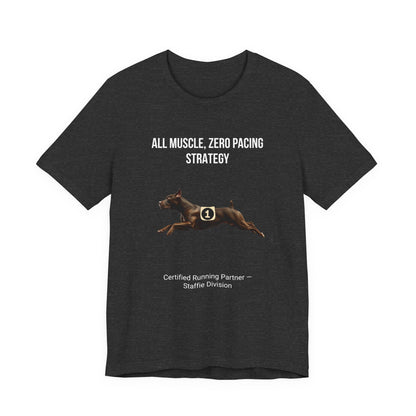 Running Buddy T-Shirt — Funny Staffie Unisex Tee