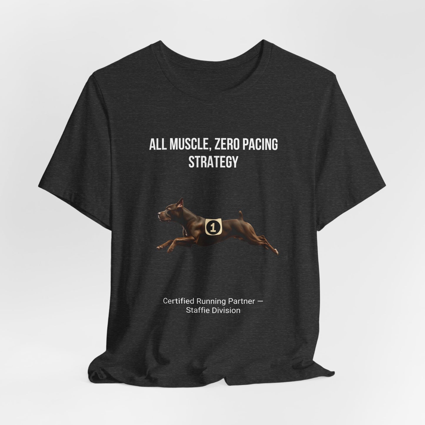 Running Buddy T-Shirt — Funny Staffie Unisex Tee