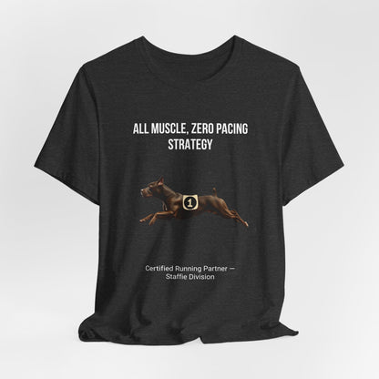 Running Buddy T-Shirt — Funny Staffie Unisex Tee