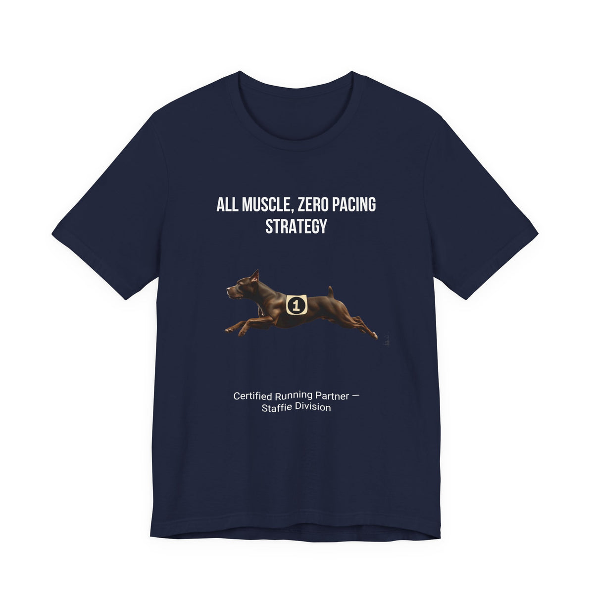 Running Buddy T-Shirt — Funny Staffie Unisex Tee