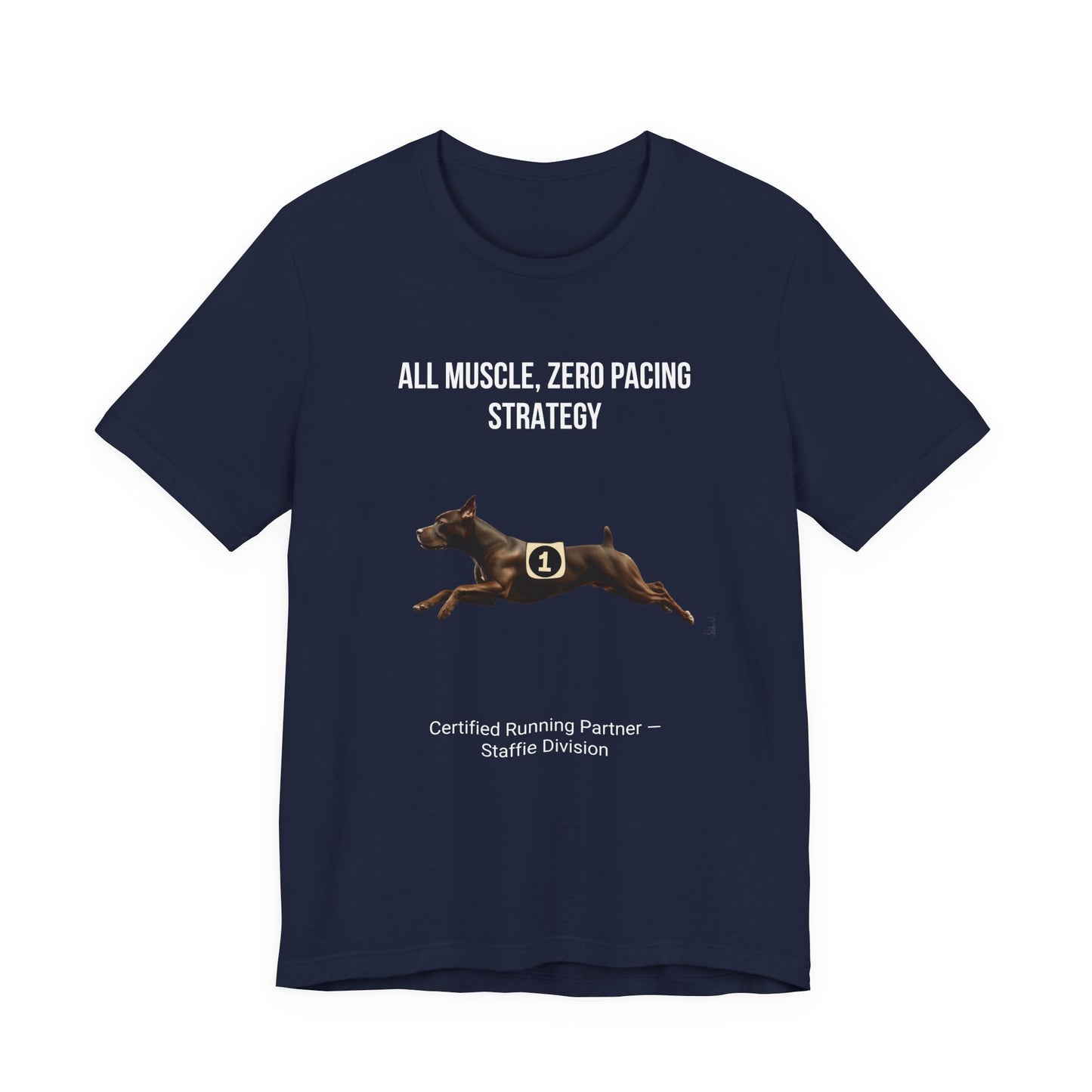 Running Buddy T-Shirt — Funny Staffie Unisex Tee