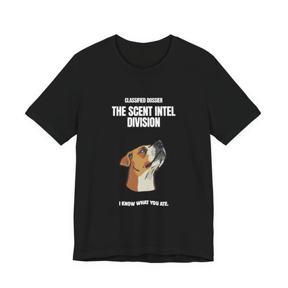 Scent Intel Division funny dog tee – front view