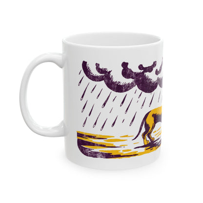 Dachshund ceramic coffee mug, 11oz and 15oz screen print style sausage dog gift - view 5