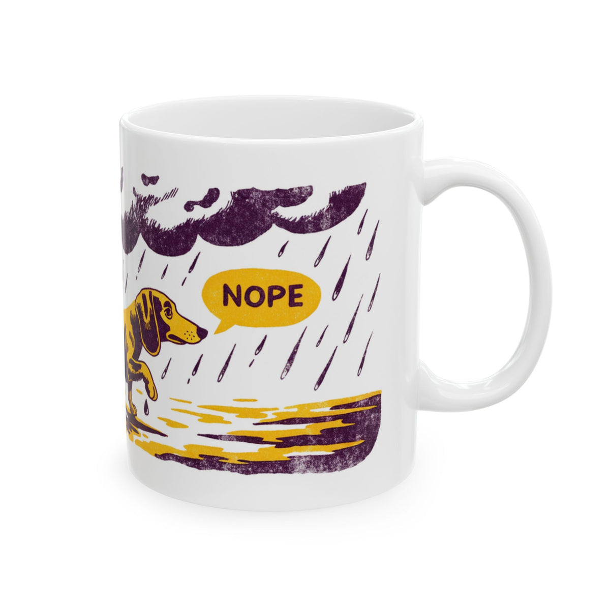 Dachshund ceramic coffee mug, 11oz and 15oz screen print style sausage dog gift - view 6