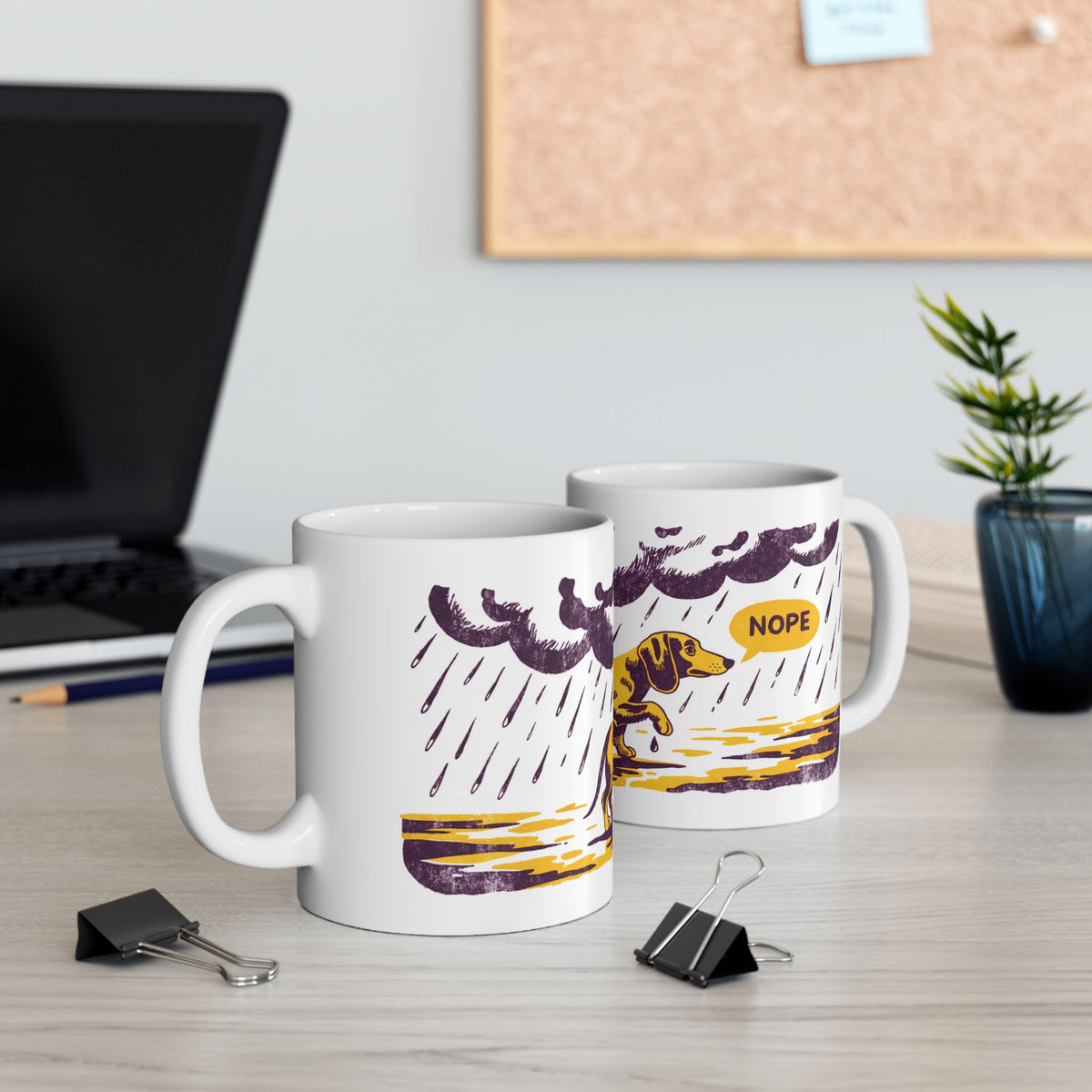 Dachshund ceramic coffee mug, 11oz and 15oz screen print style sausage dog gift - view 8