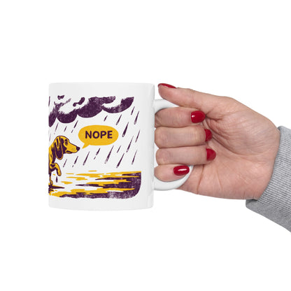 Dachshund ceramic coffee mug, 11oz and 15oz screen print style sausage dog gift - view 14