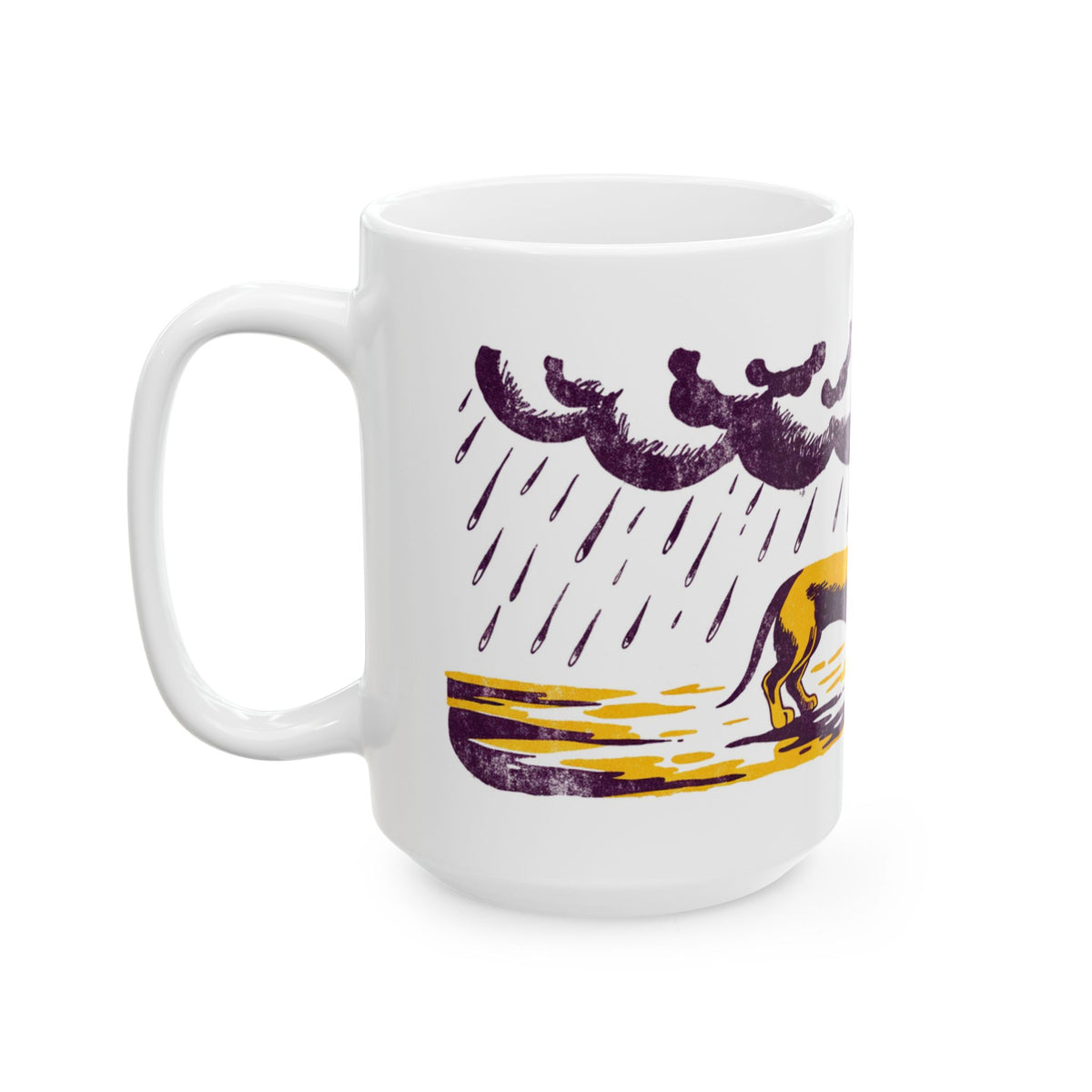Dachshund ceramic coffee mug, 11oz and 15oz screen print style sausage dog gift - view 16
