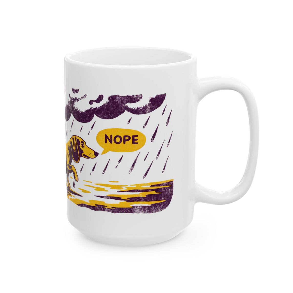 Dachshund ceramic coffee mug, 11oz and 15oz screen print style sausage dog gift - view 17