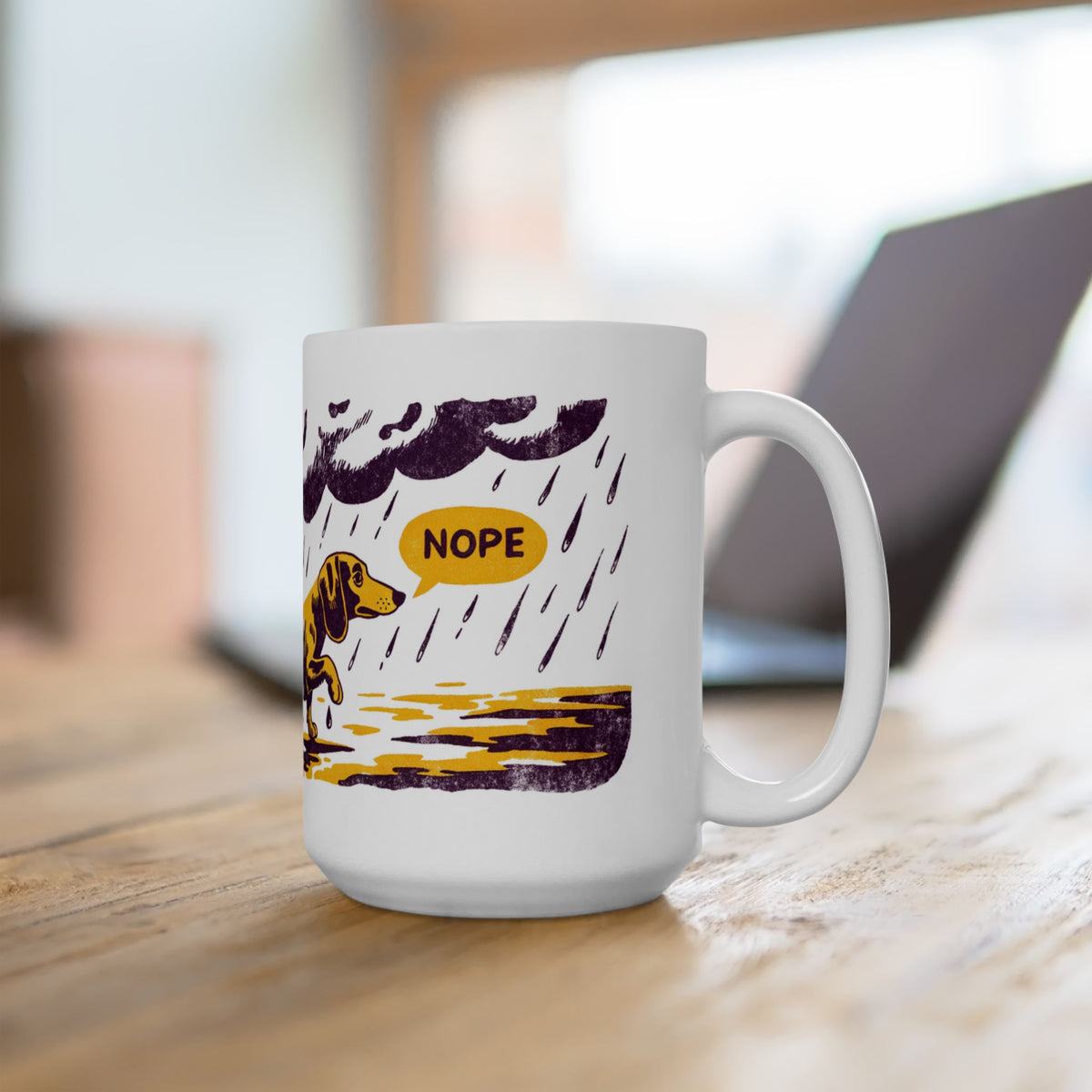 Dachshund ceramic coffee mug, 11oz and 15oz screen print style sausage dog gift - view 18