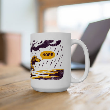 Dachshund ceramic coffee mug, 11oz and 15oz screen print style sausage dog gift - view 18