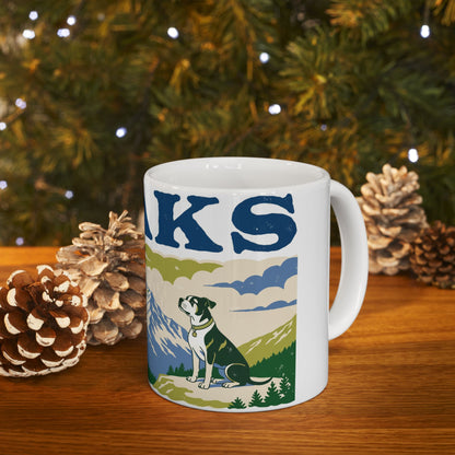 Staffie ceramic coffee mug, 11oz and 15oz screen print staffy gift - view 12