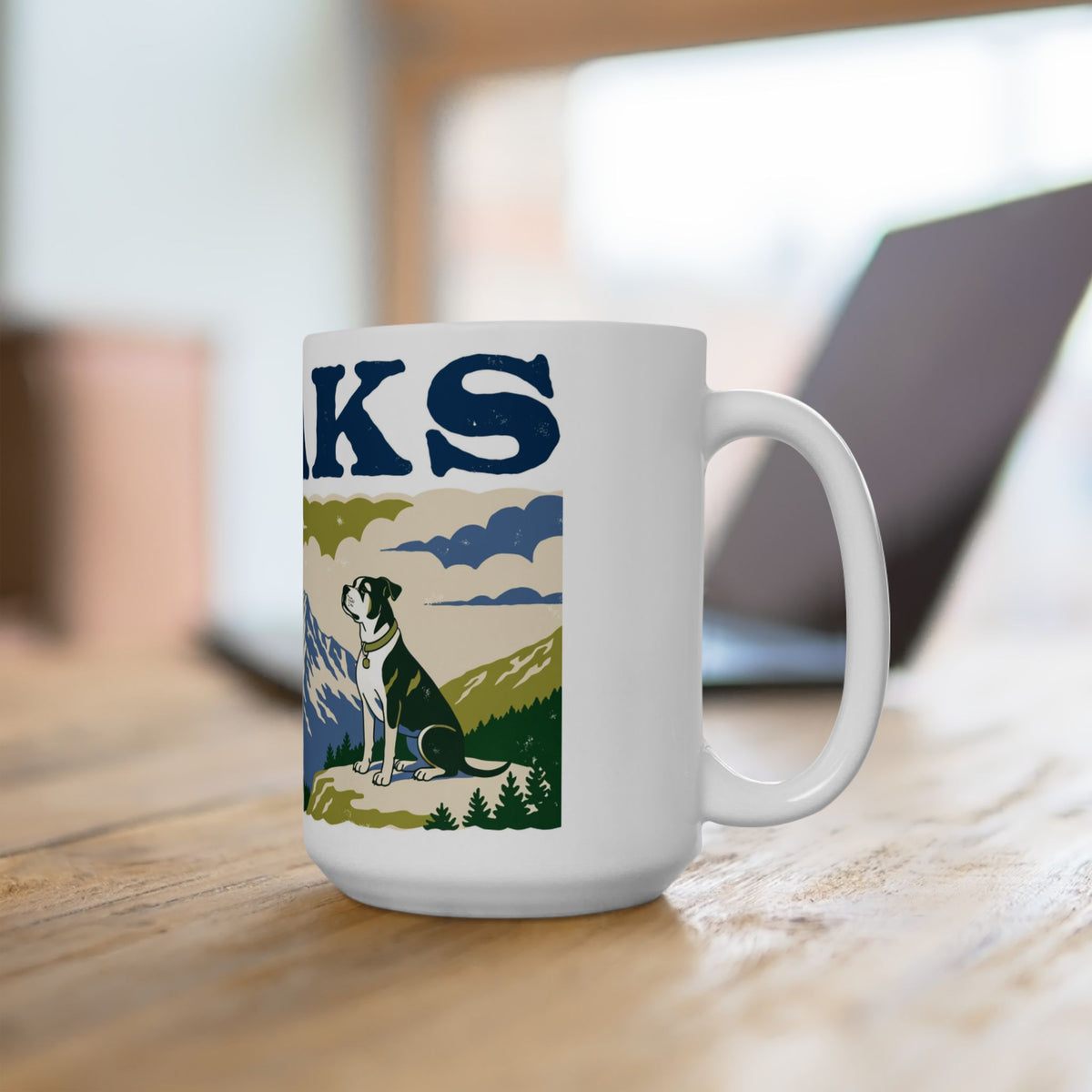 Staffie ceramic coffee mug, 11oz and 15oz screen print staffy gift - view 18