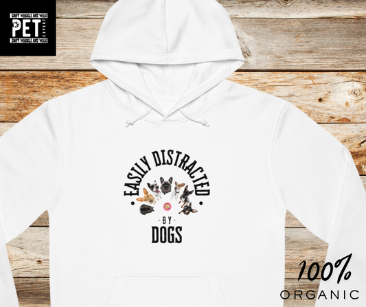 EASILY DISTRACTED BY DOGS Unisex Drummer Hoodie