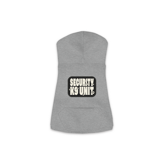 Security K9 Unit Dog Hoodie — Granite Heather, Small Sizes (XS-M)