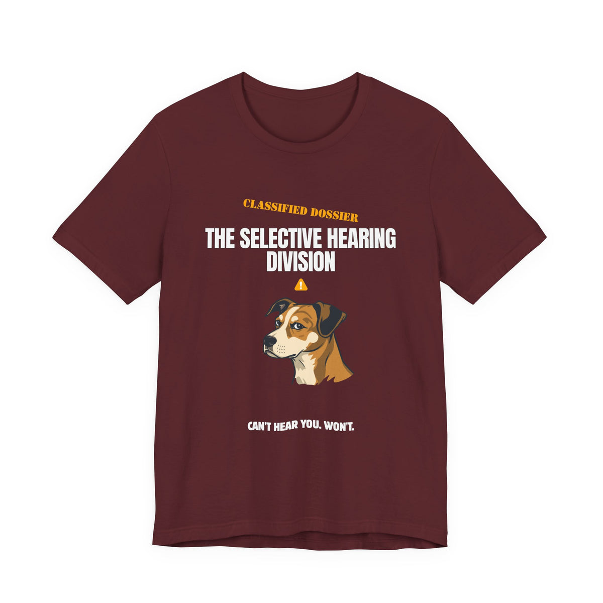 Selective Hearing Division dog t-shirt gift styling