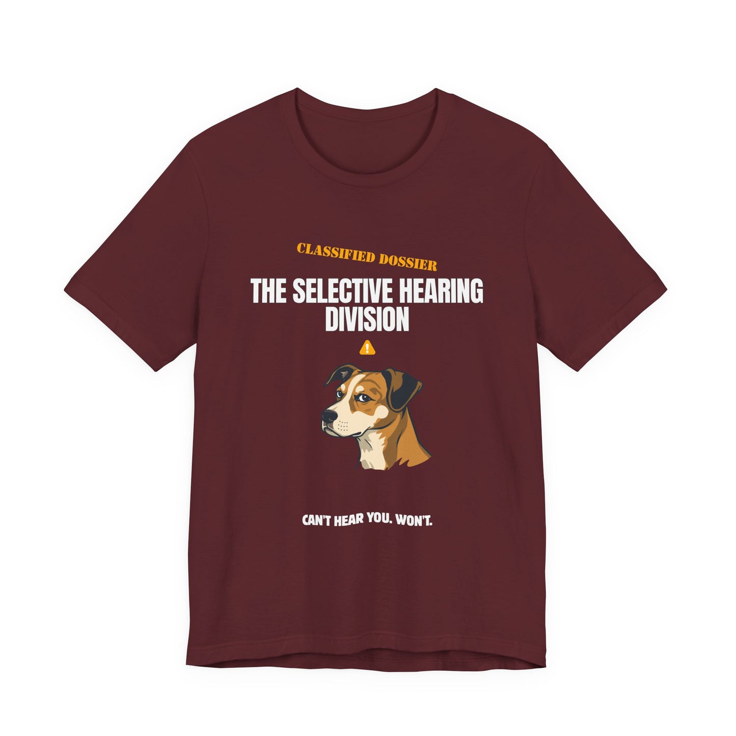 Selective Hearing Division dog t-shirt gift styling