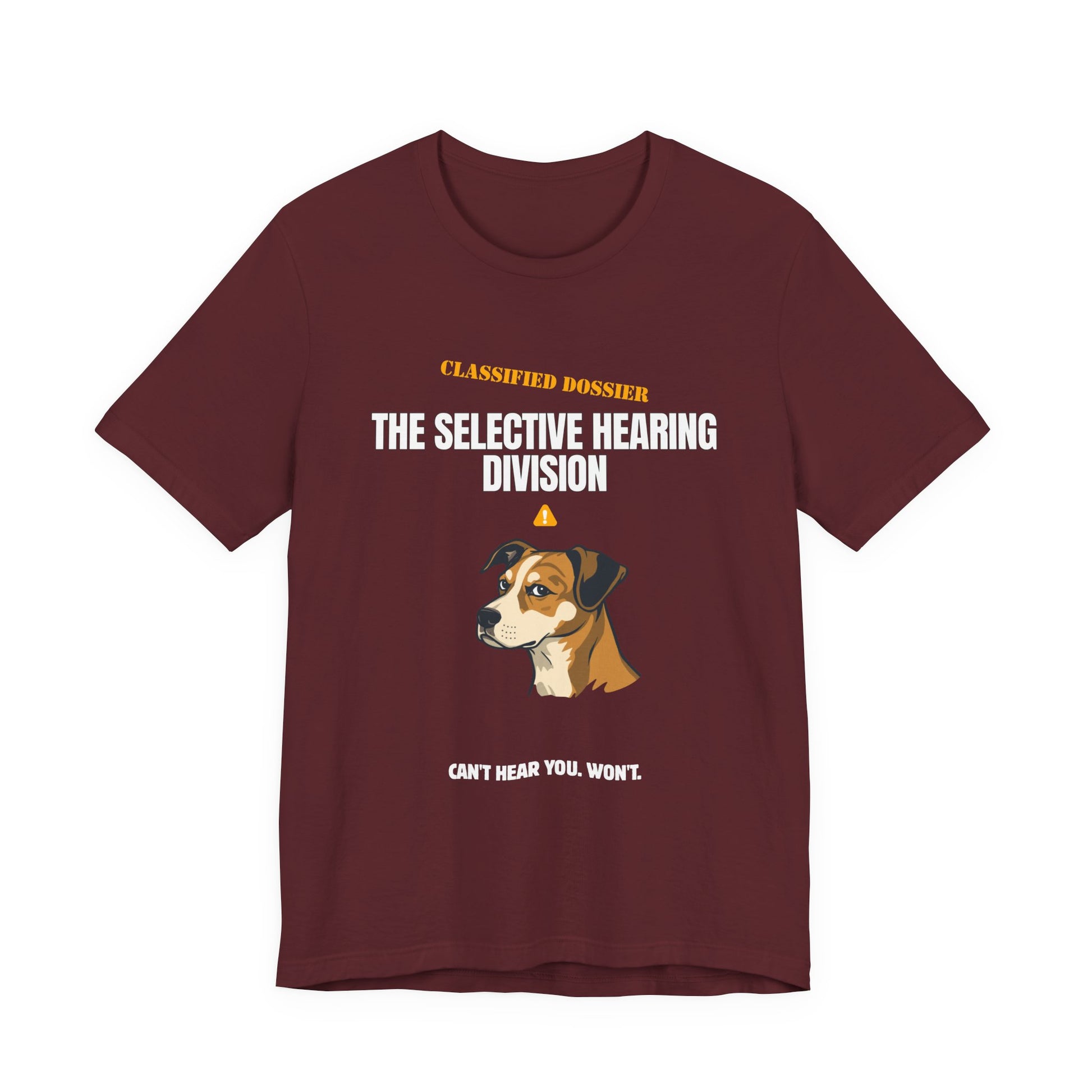 Selective Hearing Division dog t-shirt gift styling