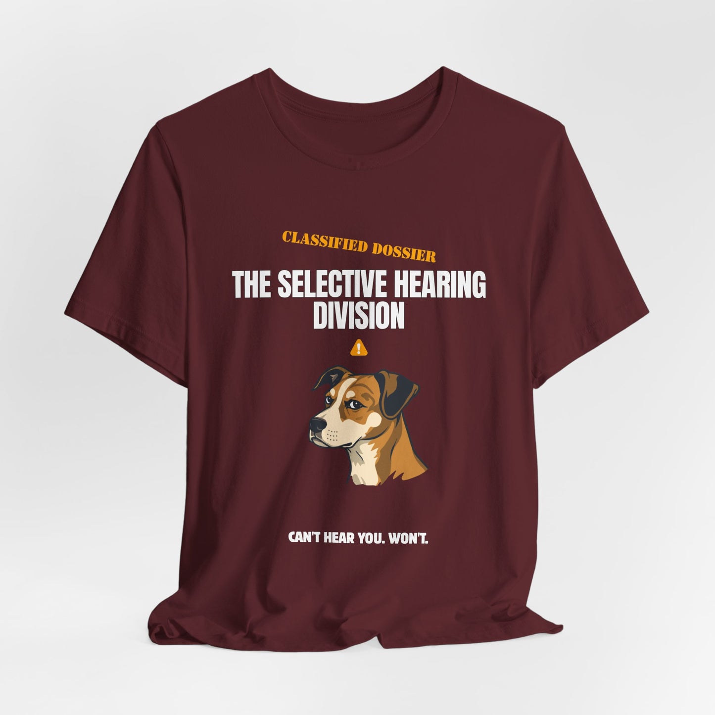 Selective Hearing Division dog t-shirt relaxed fit view