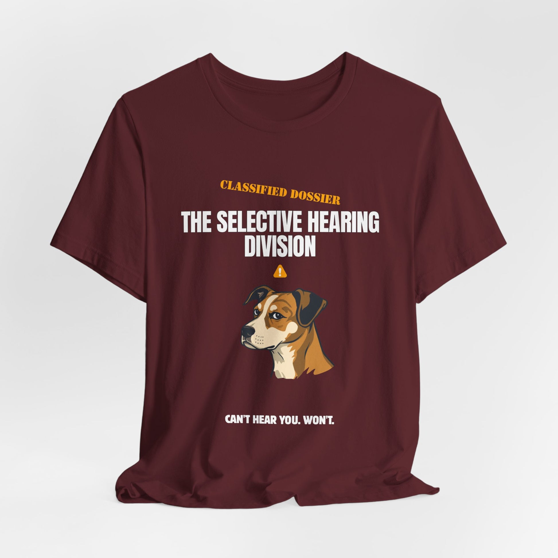 Selective Hearing Division dog t-shirt relaxed fit view