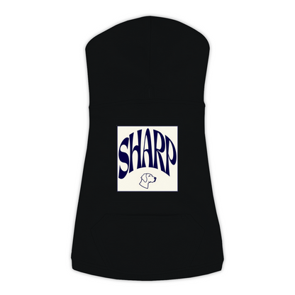 Sharp Hoodie in Black, size L, bold SHARP wordmark graphic with German Shorthaired Pointer icon