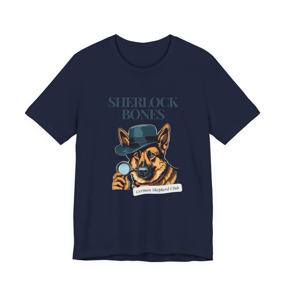 Sherlock Bones Detective Dog T-Shirt — Heather Mauve — funny dog tee — SniffWaggleNWalk™
