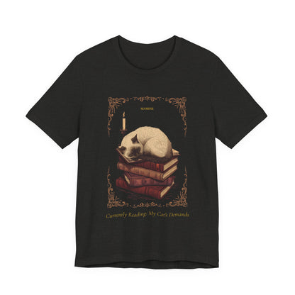 Model wearing the Siamese Cat tee, front pose