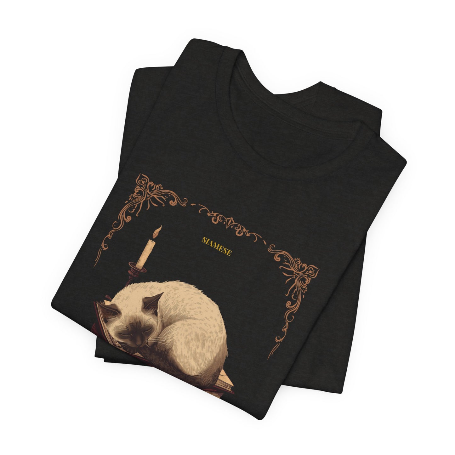 Siamese Cat t-shirt worn casually