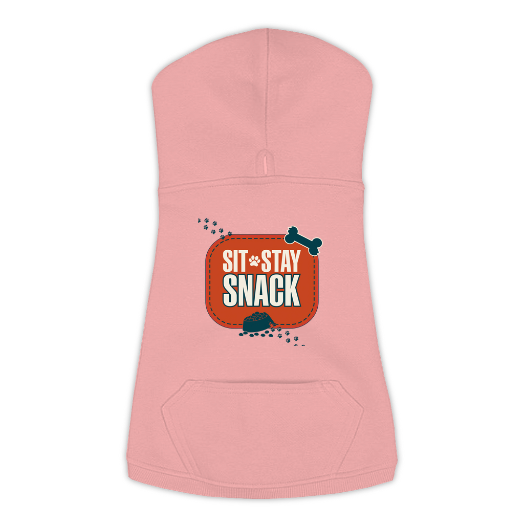 Sit Stay Snack Dog Hoodie — Mauvelous, L