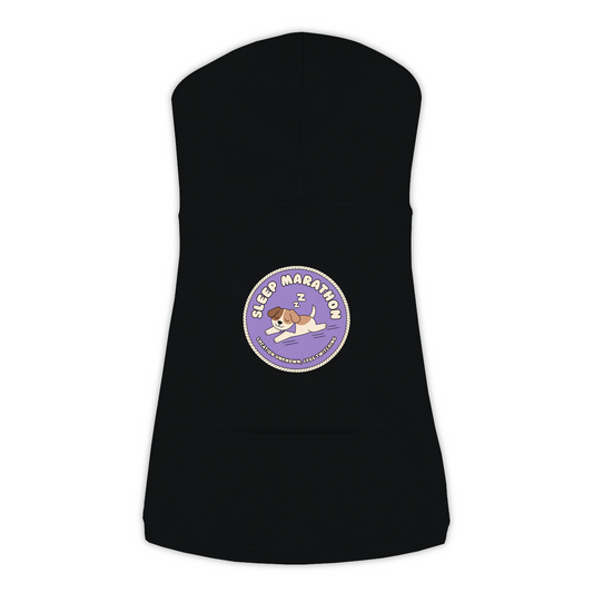 Sleep Marathon Dog Hoodie in Black, sizes L to 3XL
