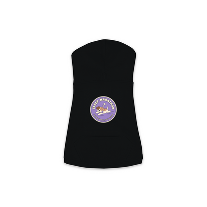 Sleep Marathon Dog Hoodie in Black, sizes XS to M