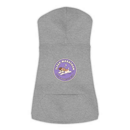 Sleep Marathon Dog Hoodie in Granite Heather, sizes L to 3XL
