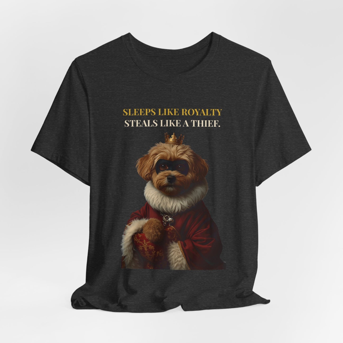 Sleeps Like Royalty Cockapoo T-Shirt — Navy colourway