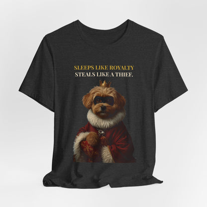Sleeps Like Royalty Cockapoo T-Shirt — Navy colourway