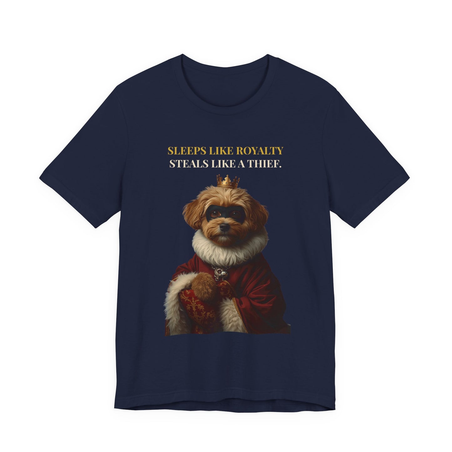 Sleeps Like Royalty Cockapoo T-Shirt — model wearing front view