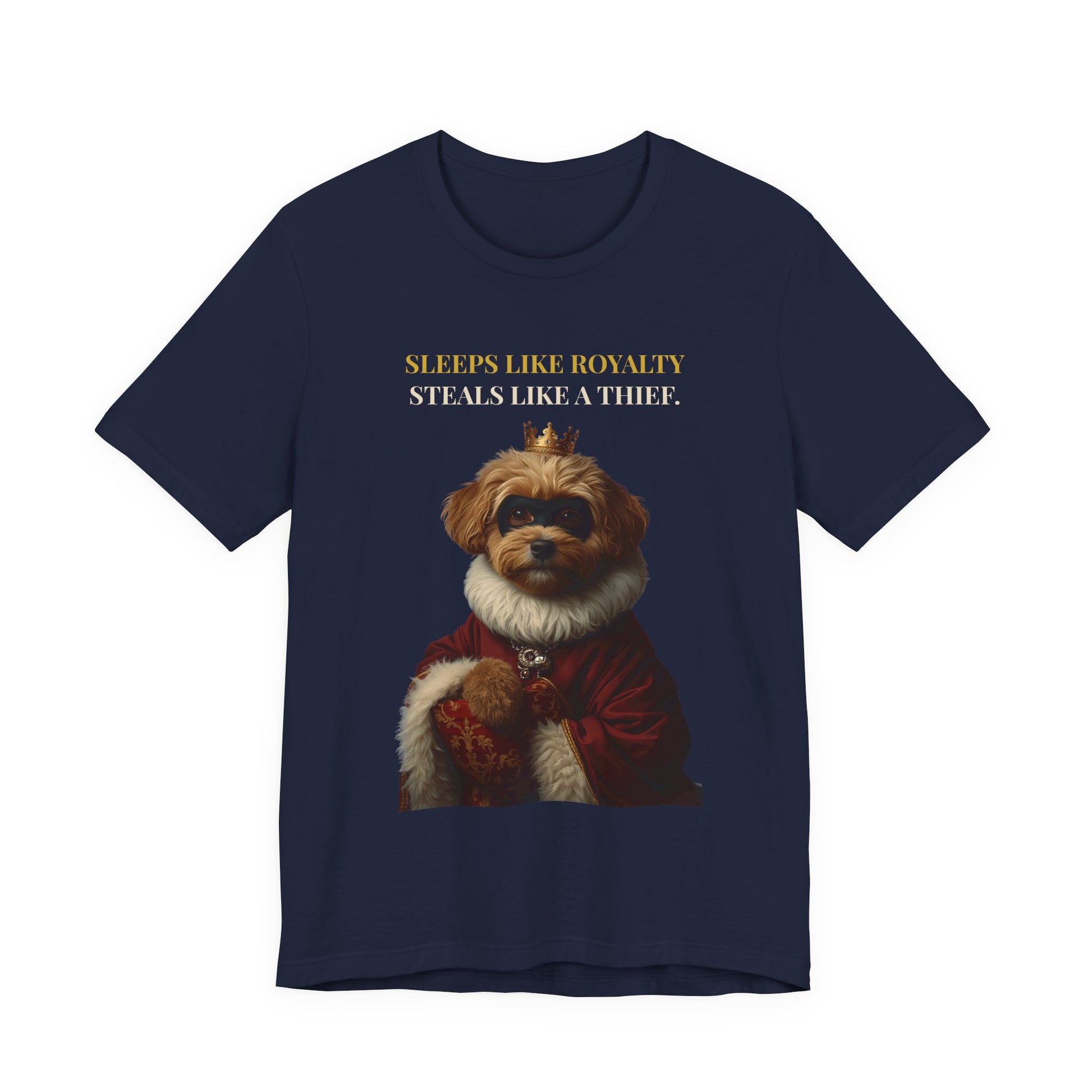 Sleeps Like Royalty Cockapoo T-Shirt — model wearing front view