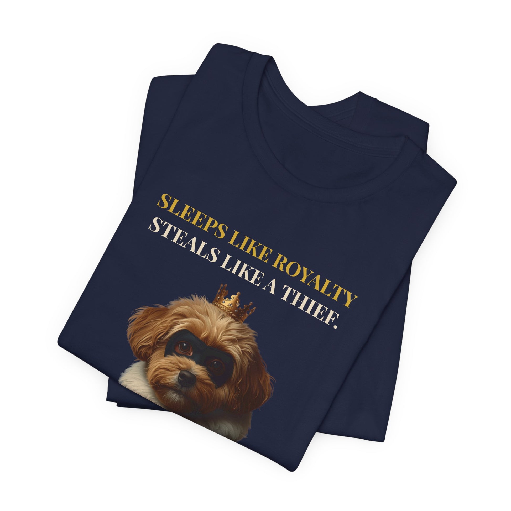 Sleeps Like Royalty Cockapoo T-Shirt — model back view
