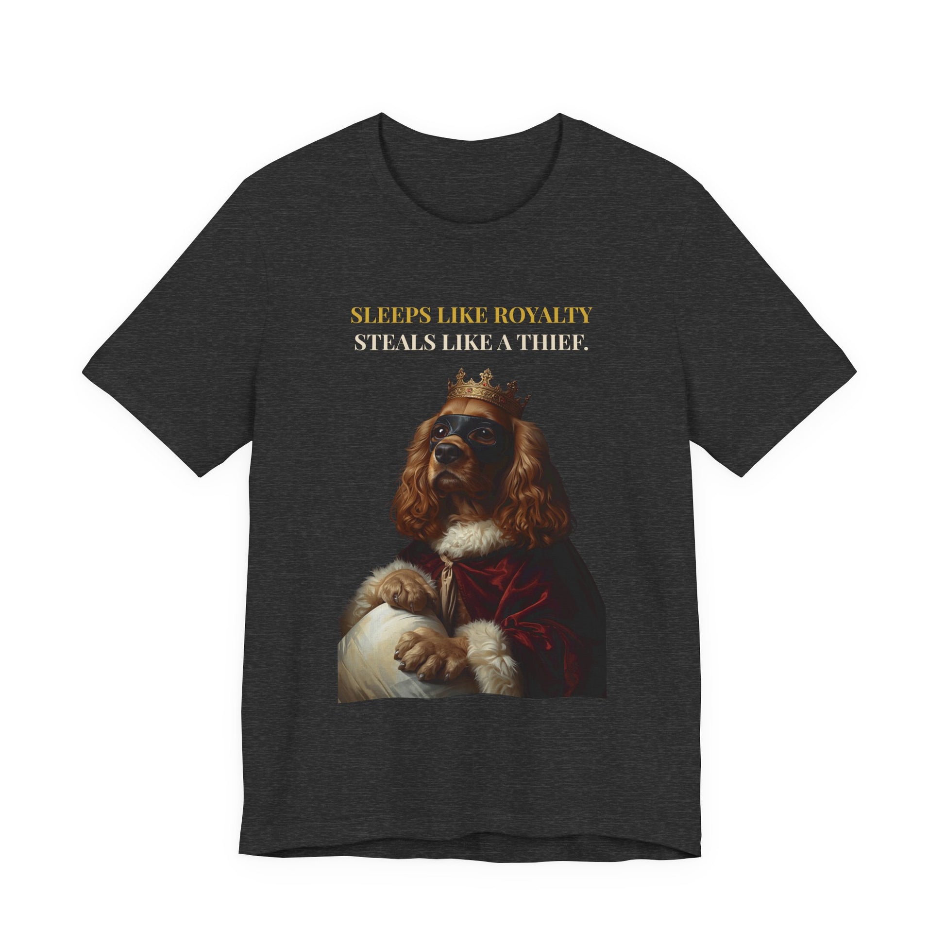 Sleeps Like Royalty Cocker Spaniel T-Shirt — lifestyle photo