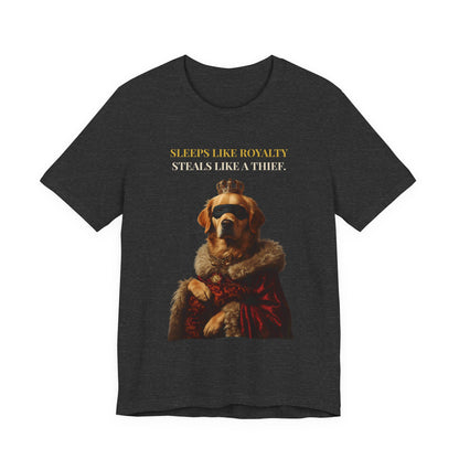 Sleeps Like Royalty Golden Retriever T-Shirt — lifestyle photo