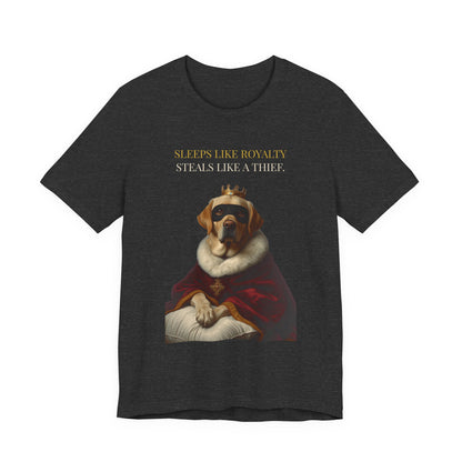 Sleeps Like Royalty Labrador T-Shirt — lifestyle photo