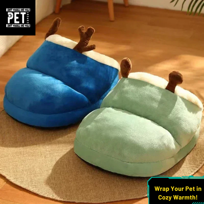 Comfy Slipper-Style Dog Bed – Snuggly & Fun for Your Pet. Sniffwaggleandwalk™