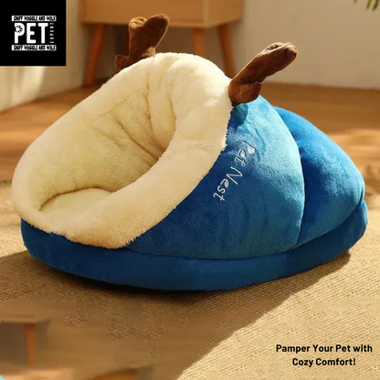 Comfy Slipper-Style Dog Bed – Snuggly & Fun for Your Pet. Sniffwaggleandwalk™