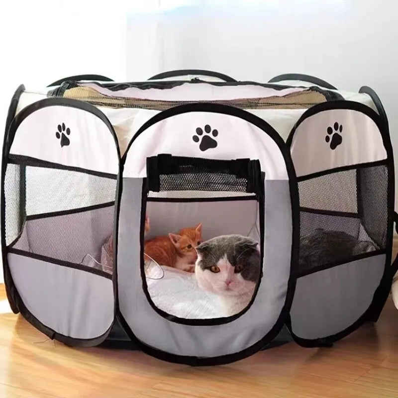 SniffWaggleNWalk TrailNest portable foldable pet tent set up outdoors for dogs and cats