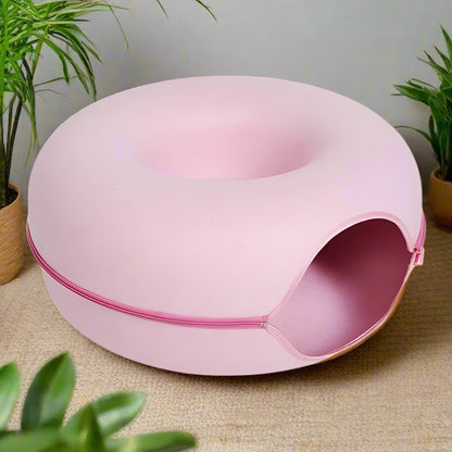 snuggle pod pink cat bed