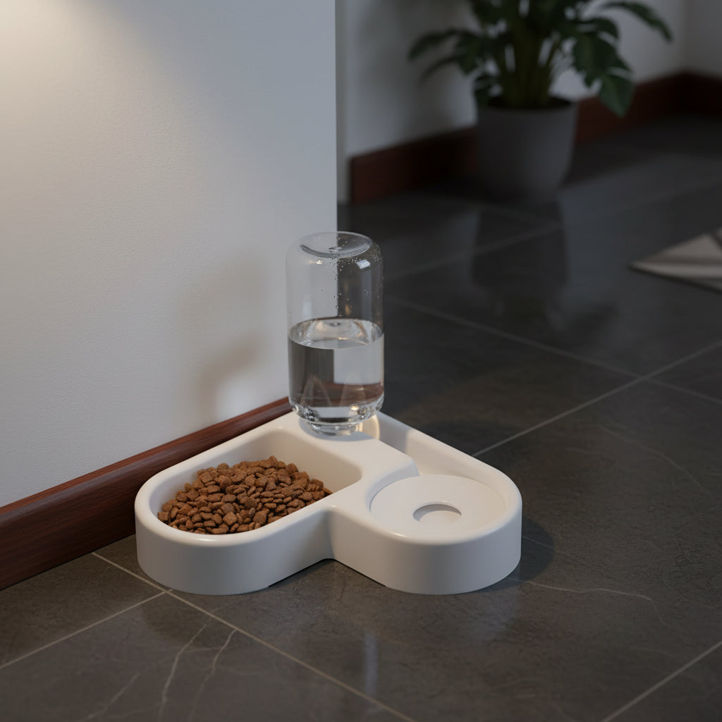 space saving pet bowl automatic water dispenser slow feeder