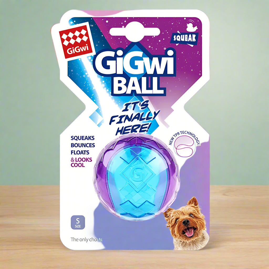 GiGwi G-Ball squeaky TPR dog toy range — balls, rugby balls and sticks — SniffWaggleNWalk GiGwiBall™