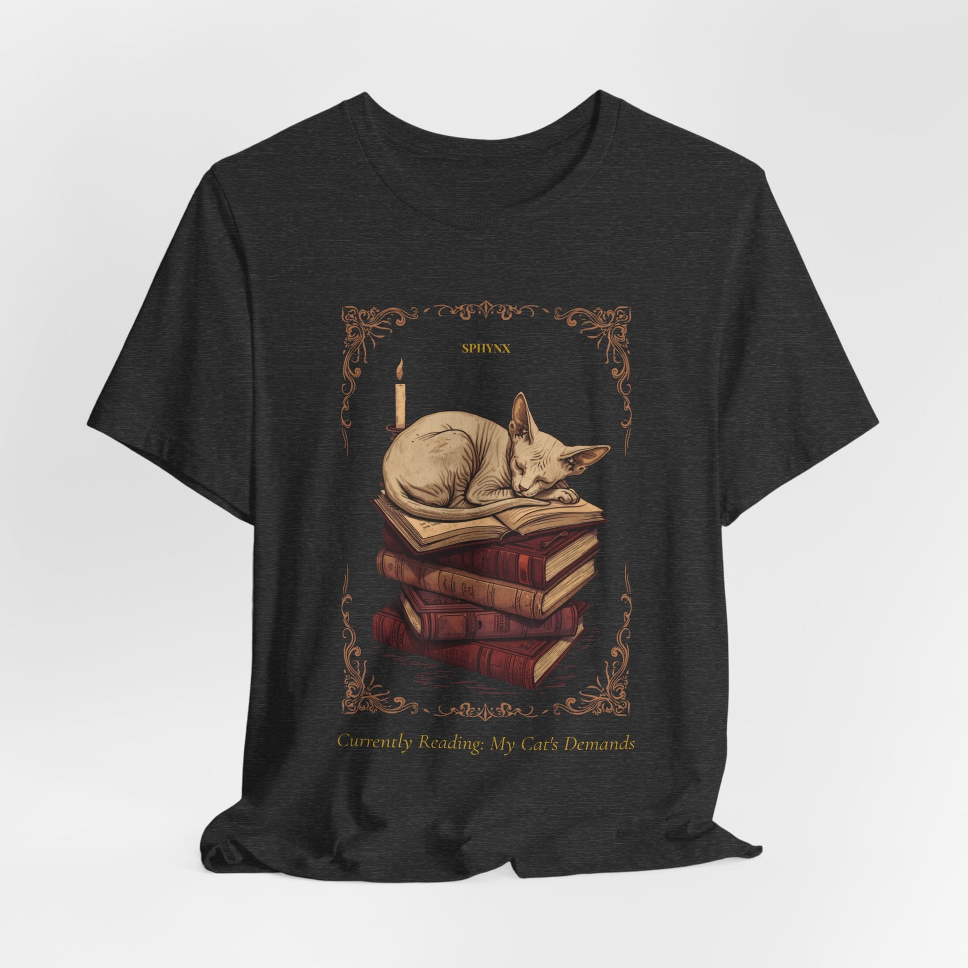 Sphynx cat t-shirt product photo full print