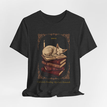 Sphynx cat t-shirt product photo full print