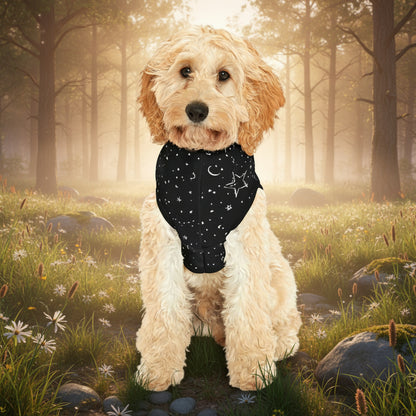 dog wearing spiritual 444 hoodie black